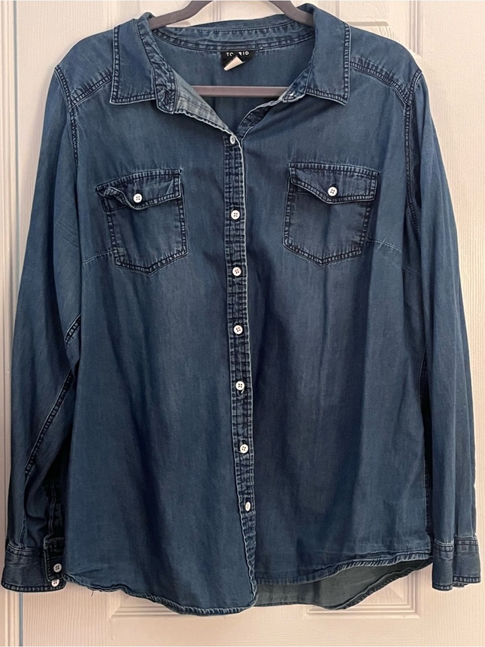 torrid Indigo Denim Button-Down Shirt